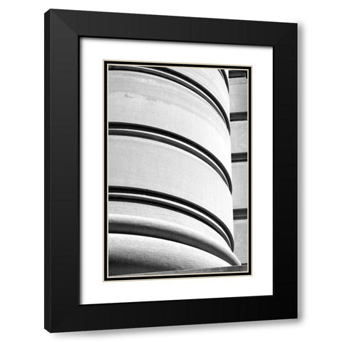 Curved Lines I Black Modern Wood Framed Art Print with Double Matting by Putman, Tammy