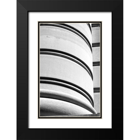 Curved Lines I Black Modern Wood Framed Art Print with Double Matting by Putman, Tammy