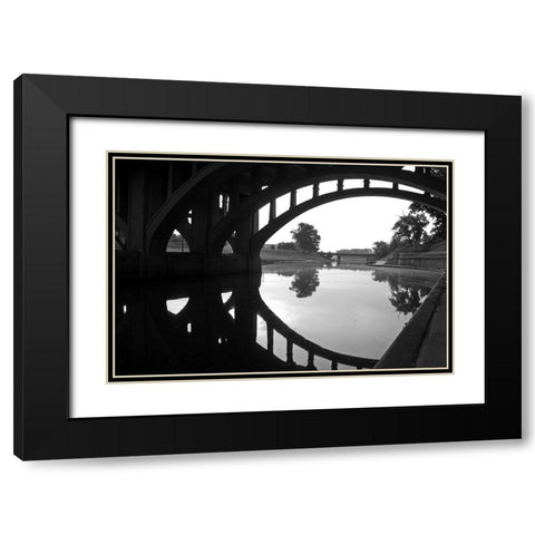 Under the Bridge Black Modern Wood Framed Art Print with Double Matting by Putman, Tammy