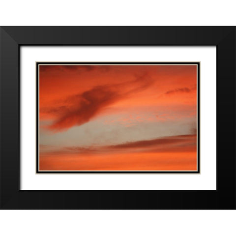 Sunrise Sky Black Modern Wood Framed Art Print with Double Matting by Putman, Tammy