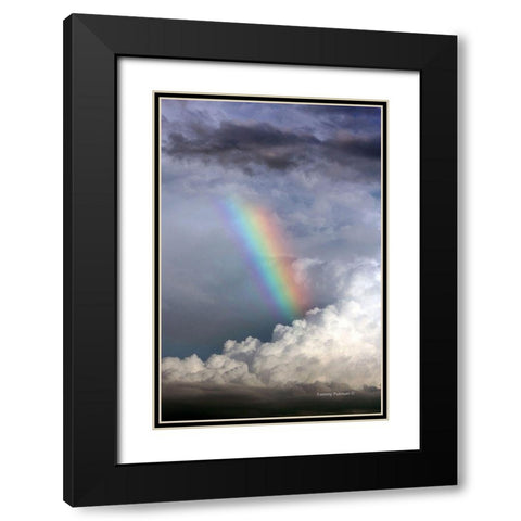 Rainbow in the Clouds Black Modern Wood Framed Art Print with Double Matting by Putman, Tammy