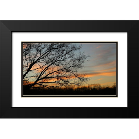 Dusk Silhouette I Black Modern Wood Framed Art Print with Double Matting by Putman, Tammy