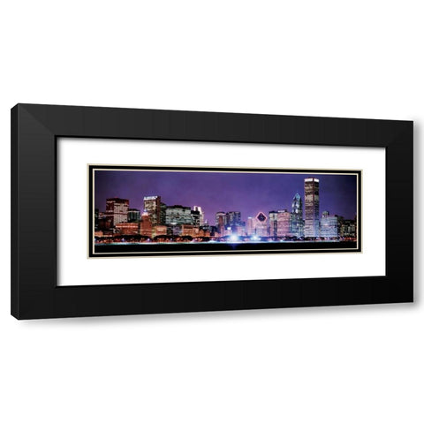 Chicago Skyline I Black Modern Wood Framed Art Print with Double Matting by Stefko, Bob