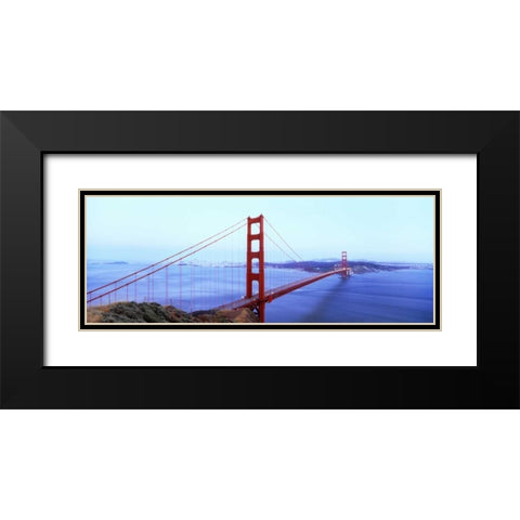 Golden Gate V Black Modern Wood Framed Art Print with Double Matting by Stefko, Bob