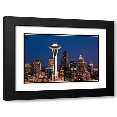 Space Needle I Black Modern Wood Framed Art Print with Double Matting by Stefko, Bob