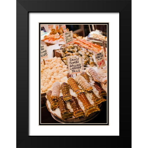 Fresh Seafood I Black Modern Wood Framed Art Print with Double Matting by Stefko, Bob