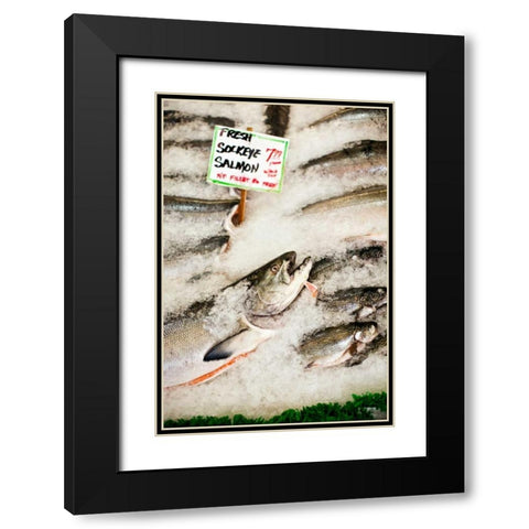 Fresh Seafood II Black Modern Wood Framed Art Print with Double Matting by Stefko, Bob