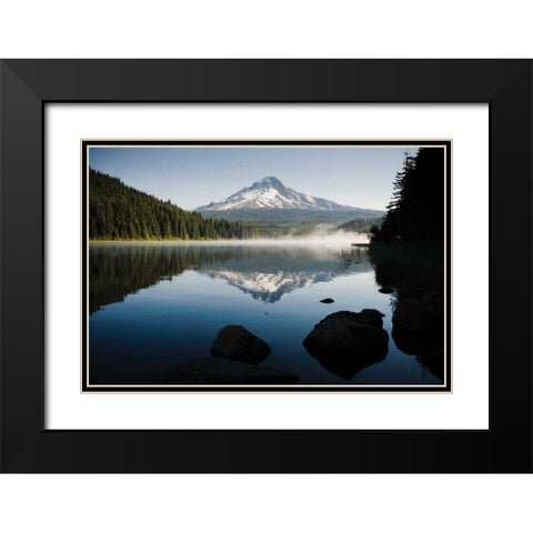 Mt. Hood in Summer I Black Modern Wood Framed Art Print with Double Matting by Stefko, Bob