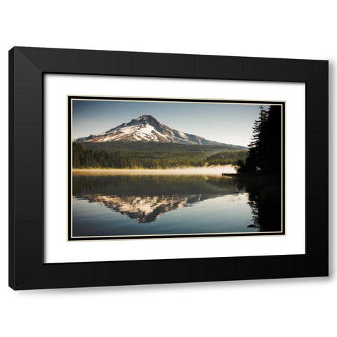 Mt. Hood in Summer II Black Modern Wood Framed Art Print with Double Matting by Stefko, Bob