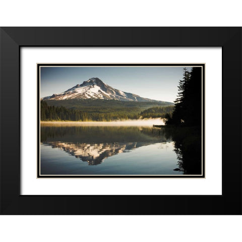 Mt. Hood in Summer II Black Modern Wood Framed Art Print with Double Matting by Stefko, Bob