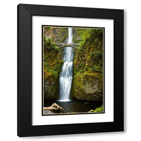 Multnomah Falls I Black Modern Wood Framed Art Print with Double Matting by Stefko, Bob