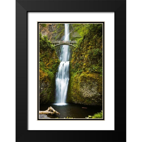 Multnomah Falls I Black Modern Wood Framed Art Print with Double Matting by Stefko, Bob