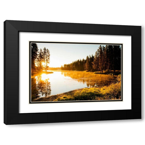 Winchester Lake I Black Modern Wood Framed Art Print with Double Matting by Stefko, Bob