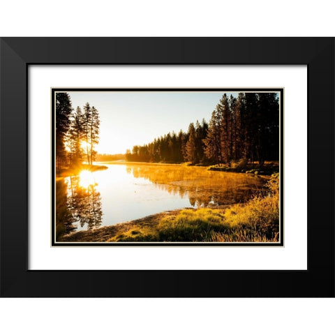 Winchester Lake I Black Modern Wood Framed Art Print with Double Matting by Stefko, Bob