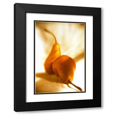 Pears II Black Modern Wood Framed Art Print with Double Matting by Stefko, Bob