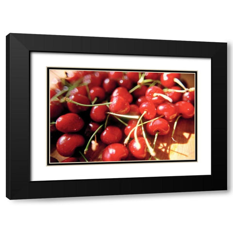 Cherries II Black Modern Wood Framed Art Print with Double Matting by Stefko, Bob