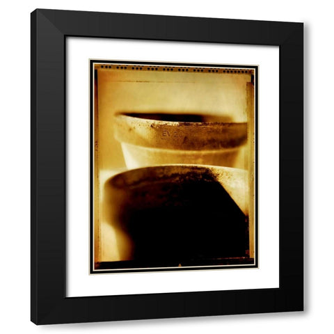 Terracotta Pots IV Black Modern Wood Framed Art Print with Double Matting by Stefko, Bob