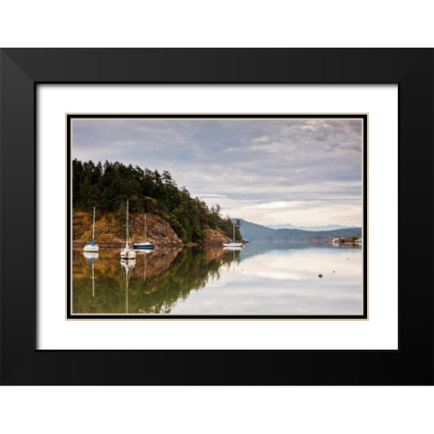 Sooke Harbor I Black Modern Wood Framed Art Print with Double Matting by Stefko, Bob