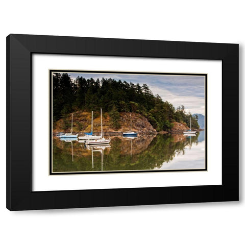 Sooke Harbor II Black Modern Wood Framed Art Print with Double Matting by Stefko, Bob