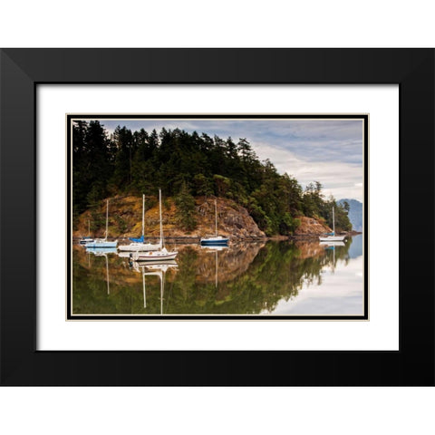 Sooke Harbor II Black Modern Wood Framed Art Print with Double Matting by Stefko, Bob
