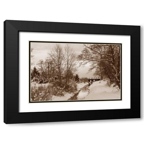 Winter Scenic I Black Modern Wood Framed Art Print with Double Matting by Styber, Dana