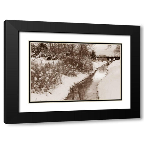 Winter Scenic II Black Modern Wood Framed Art Print with Double Matting by Styber, Dana