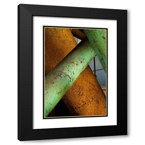 Crossover Black Modern Wood Framed Art Print with Double Matting by Styber, Dana