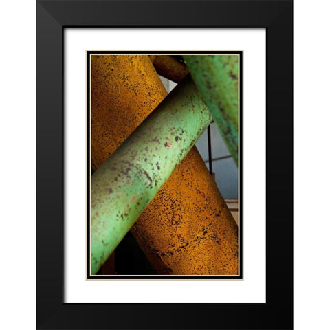 Crossover Black Modern Wood Framed Art Print with Double Matting by Styber, Dana