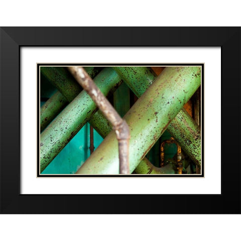 Central Junction Black Modern Wood Framed Art Print with Double Matting by Styber, Dana
