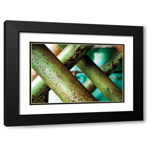 Cross Section Black Modern Wood Framed Art Print with Double Matting by Styber, Dana