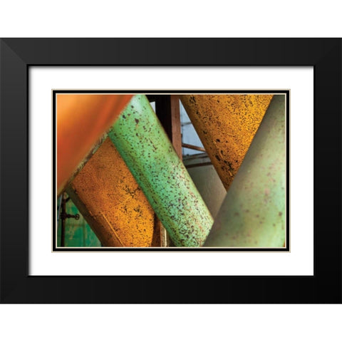 Split Decision Black Modern Wood Framed Art Print with Double Matting by Styber, Dana