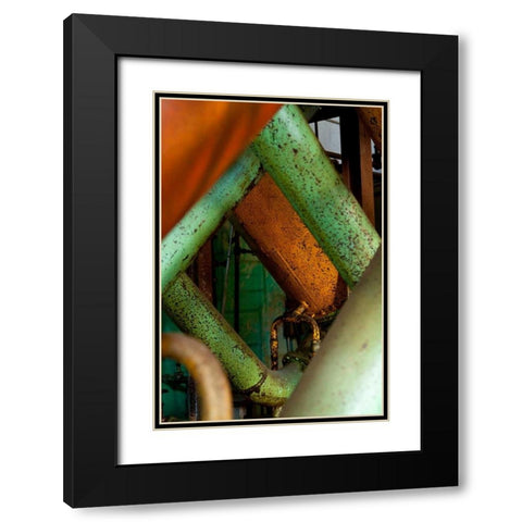 Pipe Dreams II Black Modern Wood Framed Art Print with Double Matting by Styber, Dana