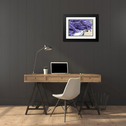 Lavender Harvest I Black Modern Wood Framed Art Print with Double Matting by Styber, Dana