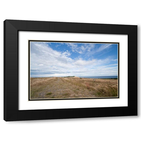 Bluff Path Black Modern Wood Framed Art Print with Double Matting by Styber, Dana