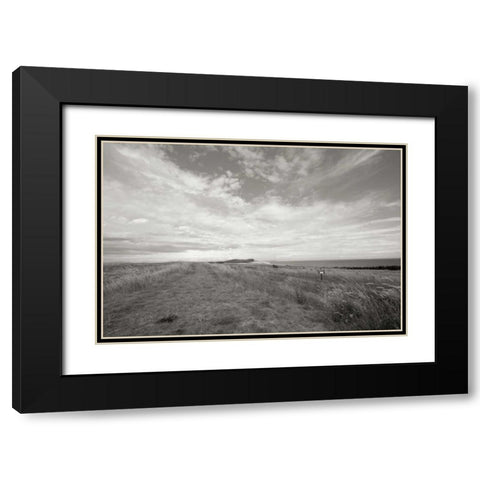 Bluff Path Black Modern Wood Framed Art Print with Double Matting by Styber, Dana