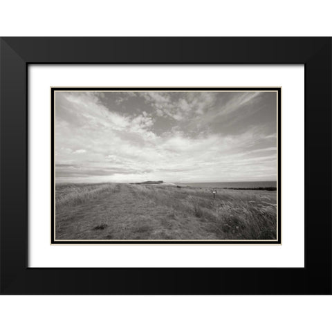 Bluff Path Black Modern Wood Framed Art Print with Double Matting by Styber, Dana