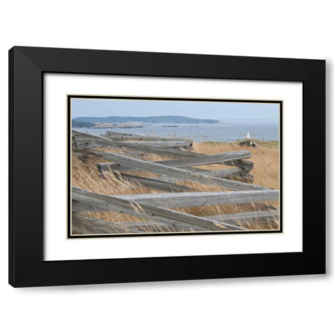 Lighthouse Path Black Modern Wood Framed Art Print with Double Matting by Styber, Dana