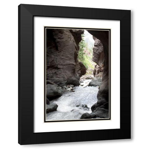 Box Canyon II Black Modern Wood Framed Art Print with Double Matting by Styber, Dana