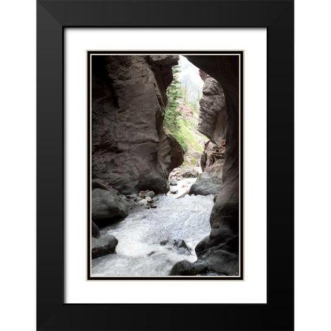 Box Canyon II Black Modern Wood Framed Art Print with Double Matting by Styber, Dana