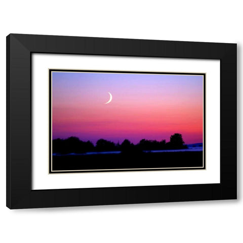 Crescent at Twilight Black Modern Wood Framed Art Print with Double Matting by Taylor, Douglas