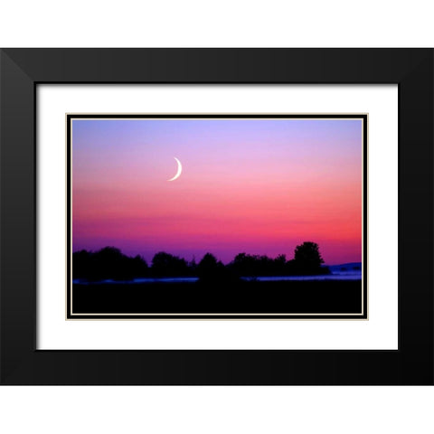 Crescent at Twilight Black Modern Wood Framed Art Print with Double Matting by Taylor, Douglas