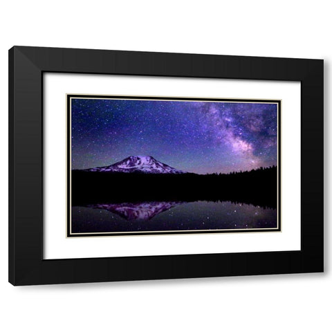 Milky Way Black Modern Wood Framed Art Print with Double Matting by Taylor, Douglas