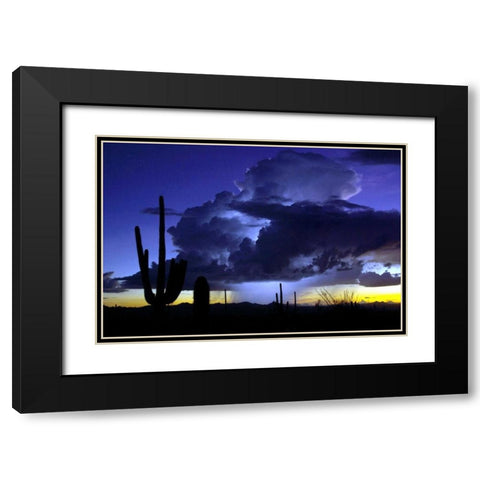 Blue Thunder Black Modern Wood Framed Art Print with Double Matting by Taylor, Douglas