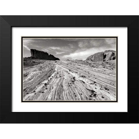 Sands of Time I BW Black Modern Wood Framed Art Print with Double Matting by Taylor, Douglas