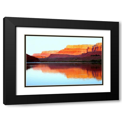 Vermillion Cliffs II Black Modern Wood Framed Art Print with Double Matting by Taylor, Douglas