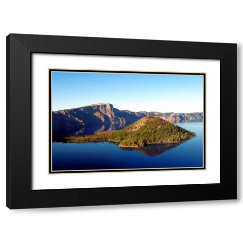 Crater Lake I Black Modern Wood Framed Art Print with Double Matting by Taylor, Douglas