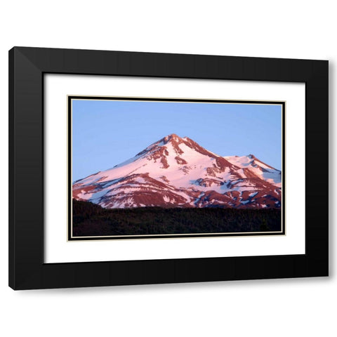 Shasta Sunset I Black Modern Wood Framed Art Print with Double Matting by Taylor, Douglas