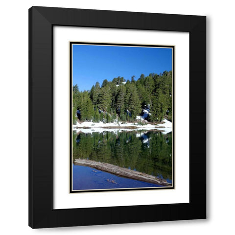 Emerald Lake Black Modern Wood Framed Art Print with Double Matting by Taylor, Douglas