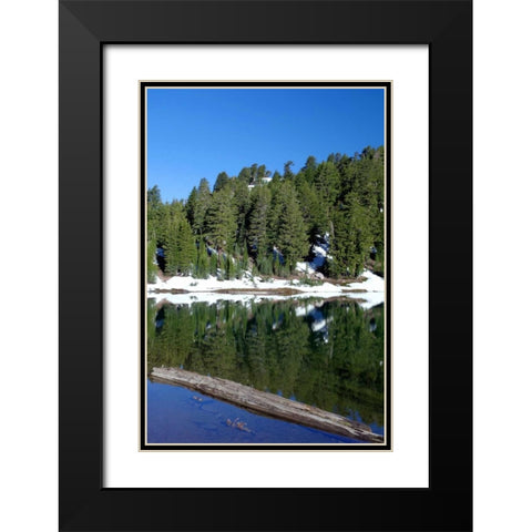 Emerald Lake Black Modern Wood Framed Art Print with Double Matting by Taylor, Douglas