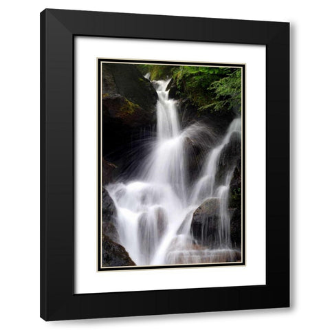 Falling Water II Black Modern Wood Framed Art Print with Double Matting by Taylor, Douglas